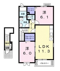 栂・美木多駅 徒歩12分 2階の物件間取画像